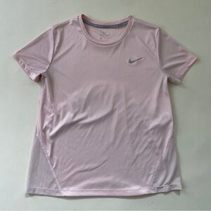 Nike Running Dri Fit T-Shirt Women Small Pink Performance Lightweight Miler Gym